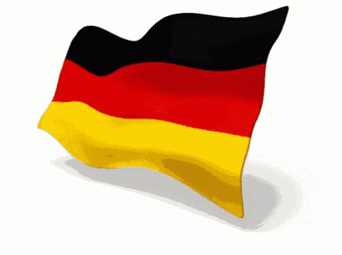 a german flag is waving in the wind