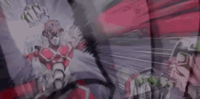 a cartoon character is flying through the air while holding a sword in his hand .