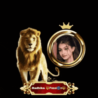 a picture of a lion and a girl with the words cocaptain of passion family below it