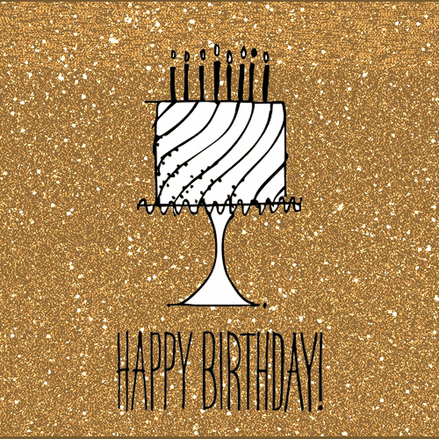 a happy birthday card with a cake and candles on it