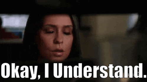 a woman is sitting in a car and says okay i understand