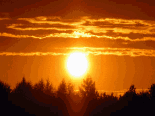 the sun is shining brightly in the sky