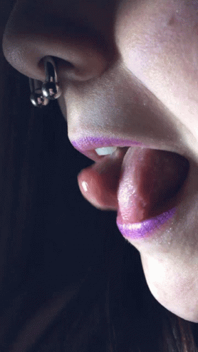 Split Tongue Lipstick GIF