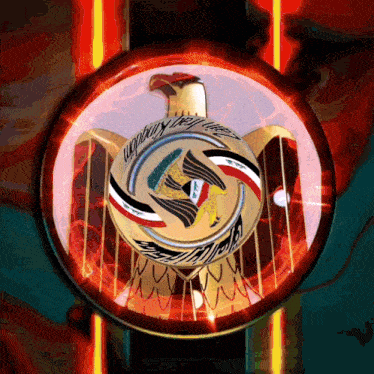 a painting of an eagle with the words united arab kingdom on it
