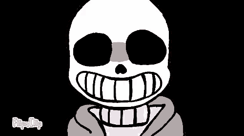 a drawing of a skeleton with black eyes and a red heart in his mouth