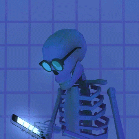 Skeleton Smartphone GIF - Skeleton Smartphone Browsing GIFs