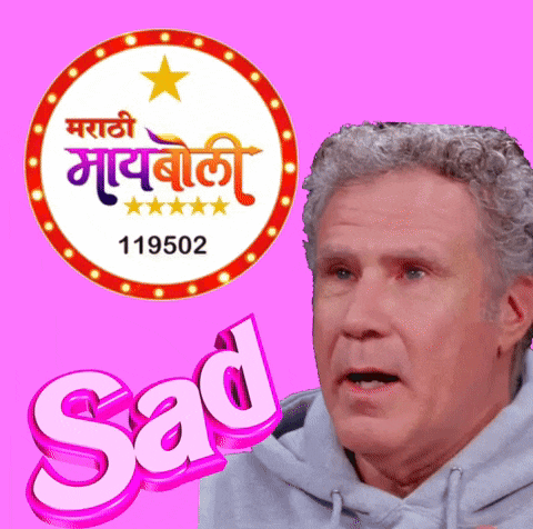a man in a grey hoodie stands in front of a sad sign