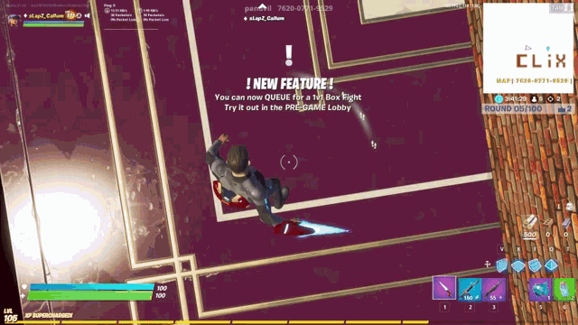 a screenshot of a video game with the words notclix in the item shop at the top
