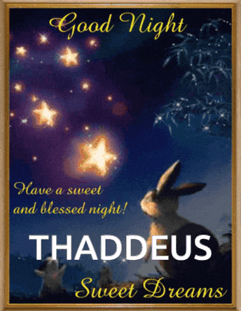 a poster that says good night and has a bunny on it