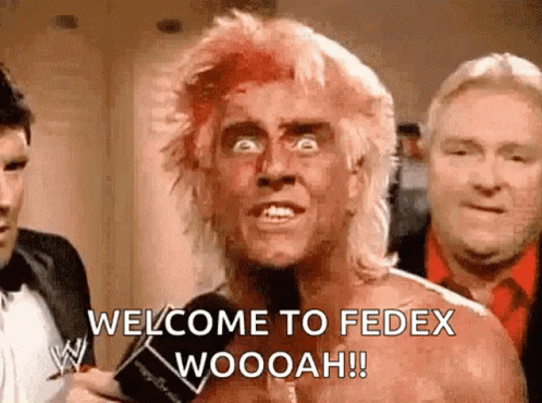 Welcome To Fedex Woah GIF - Welcome To Fedex Woah Ric Flair GIFs