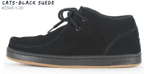 a pair of black suede shoes with the number 2345 on it