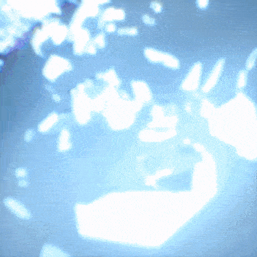 a painting of a blue sky with a few clouds