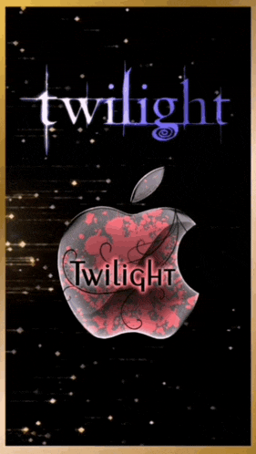 a twilight poster with an apple in the middle