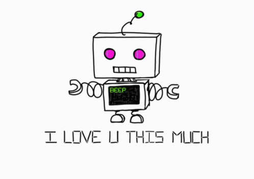 I Love U This Much Love GIF - I Love U This Much Love Robot GIFs