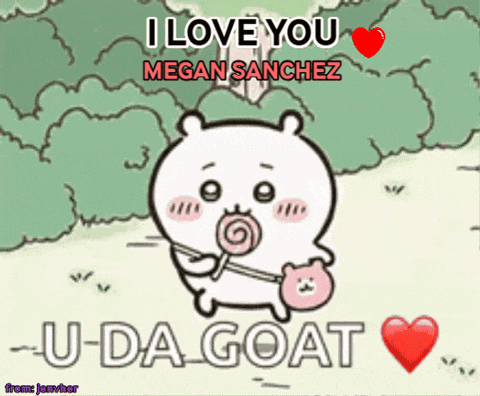a cartoon bear is holding a lollipop and says i love you megan sanchez