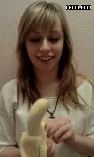 Lick Banana GIF - Lick Banana Eating GIFs