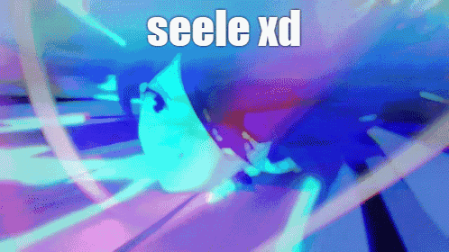 a blue and purple background with the words seele xd