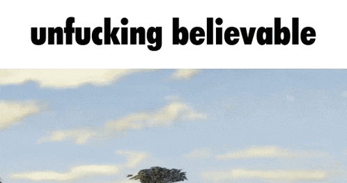 a picture of trees with the words " unfucking believable " below it