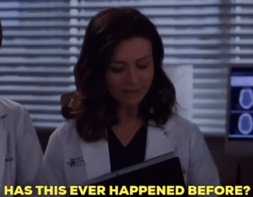 Greys Anatomy Amelia Shepherd GIF - Greys Anatomy Amelia Shepherd Has This Ever Happened Before GIFs