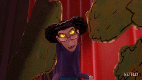a close up of a cartoon character with netflix written on the bottom right