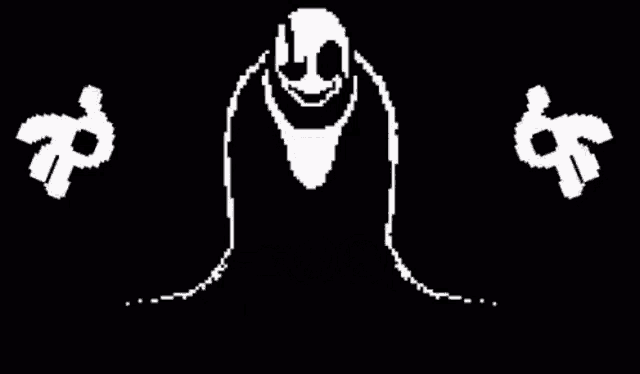 a black and white drawing of a ghost with smiley faces on it