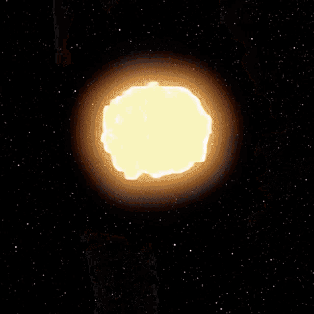 the sun is being destroyed by a huge explosion in space