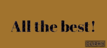 a sign that says " all the best " on it