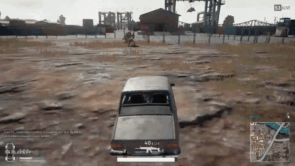 Goes Through Building To Kill A Guy With Car GIF - Pubg Car Video Game GIFs