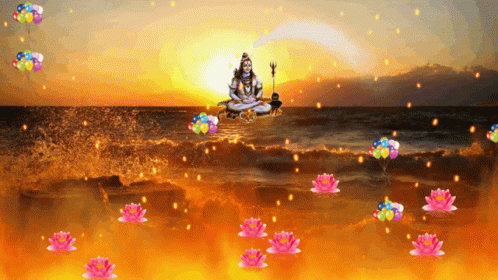 Lord Shiva Flowers GIF - Lord Shiva Flowers Fire GIFs