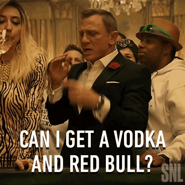 Can I Get A Vodka And Red Bull Daniel Craig GIF
