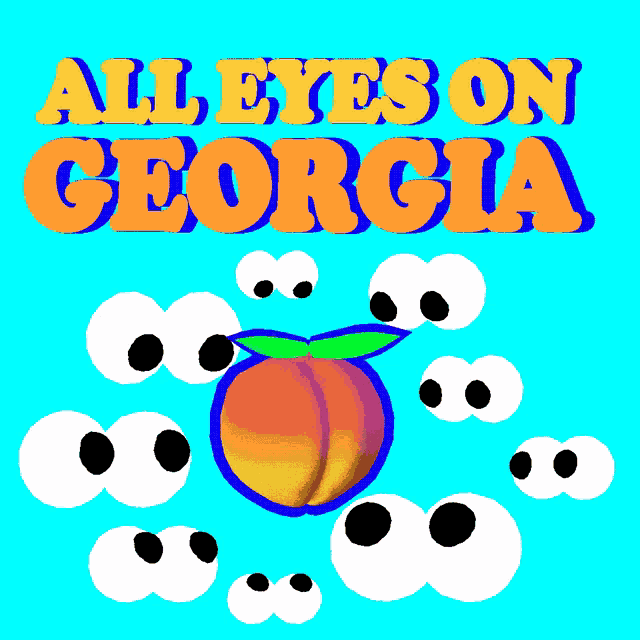 a poster that says all eyes on georgia on it