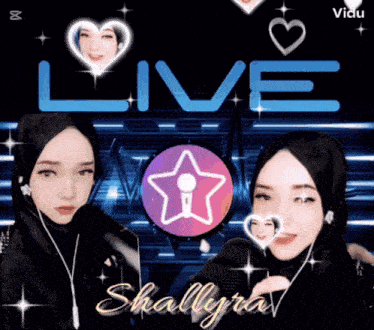 a poster for a live show featuring a woman in a hijab