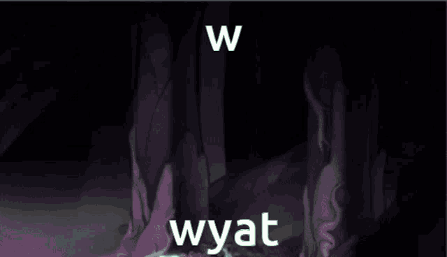 a cartoon of a glowing object that says wyat on it