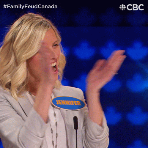 Clapping Jennifer GIF - Clapping Jennifer Family Feud Canada GIFs