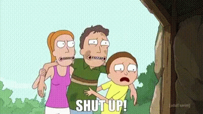 Quiet Rick And Morty GIF - Quiet Rick And Morty Shut Up GIFs