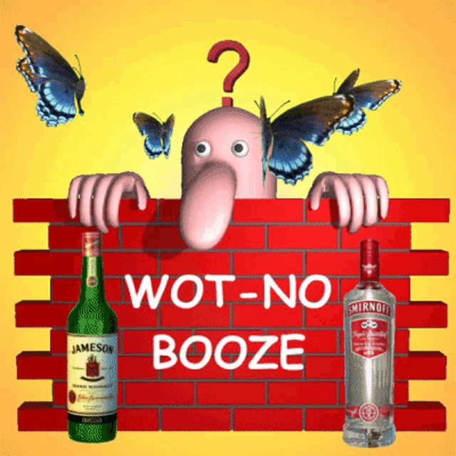 a bottle of jameson is next to a bottle of smirnoff vodka
