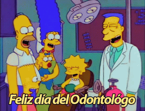 Feliz Día Del Odontólogo GIF - The Simpsons Laughing Feliz Dia Del Odontologo GIFs