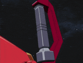 a red robot is standing in front of a blue earth