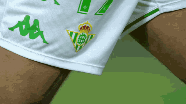 a close up of a person 's shorts with the number 7 on them