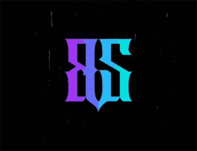 a purple and blue logo with the letter s