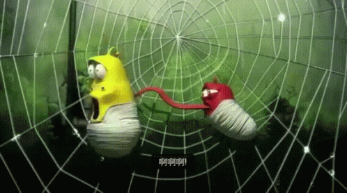 豎琴蜘蛛網 Being Caught In A Spider Web GIF