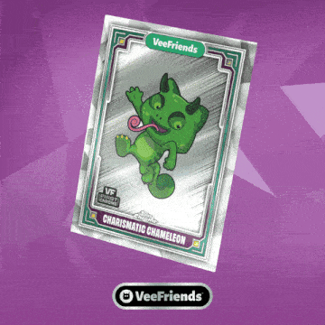 a card with a chameleon on it that says charismatic chameleon
