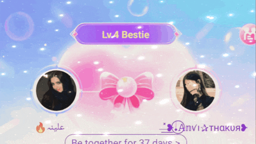 a lv.4 bestie is displayed on a purple background