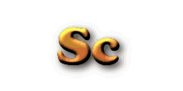 the letter s is displayed in gold letters on a white background