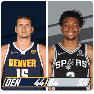 Denver Nuggets (44) Vs. San Antonio Spurs (64) Half-time Break GIF - Nba Basketball Nba 2021 GIFs