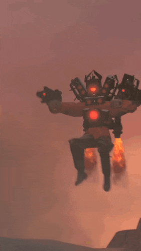 a blurred image of a person holding a rocket