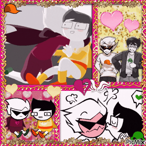 a collage of cartoon characters with the word picmix in the bottom right corner