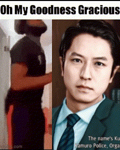 a picture of a man in a suit and tie next to a picture of a man in a black shirt .
