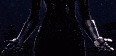 a close up of a woman in a futuristic outfit