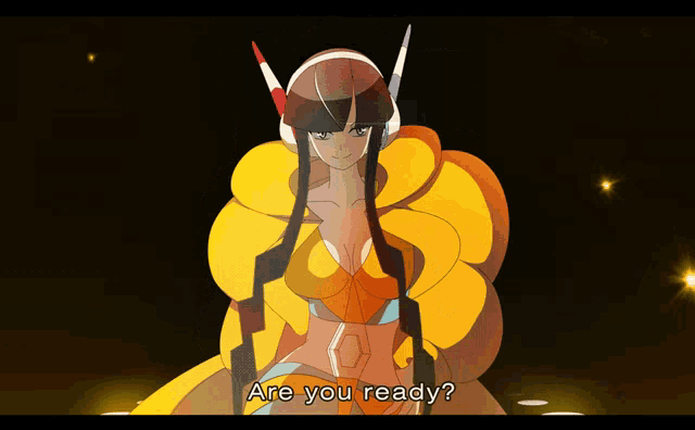 a cartoon of a woman with the words are you ready below her